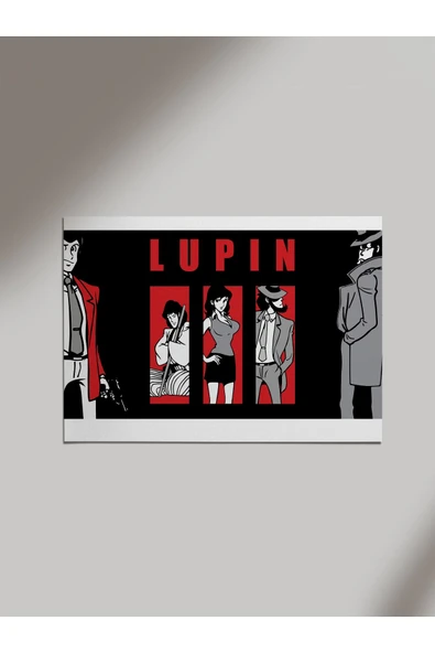 Panorama Ajans Arsen Lupen Lupin Çizgi Dizi Ahşap Poster Tablo ürün görseli 1