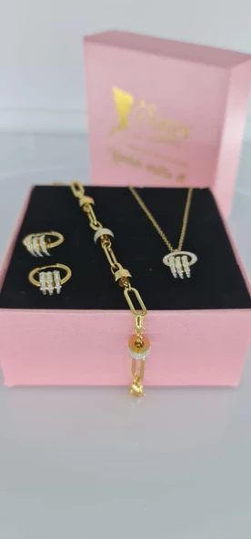 Periliçe Gold Çelik Takı Seti 359 ürün görseli