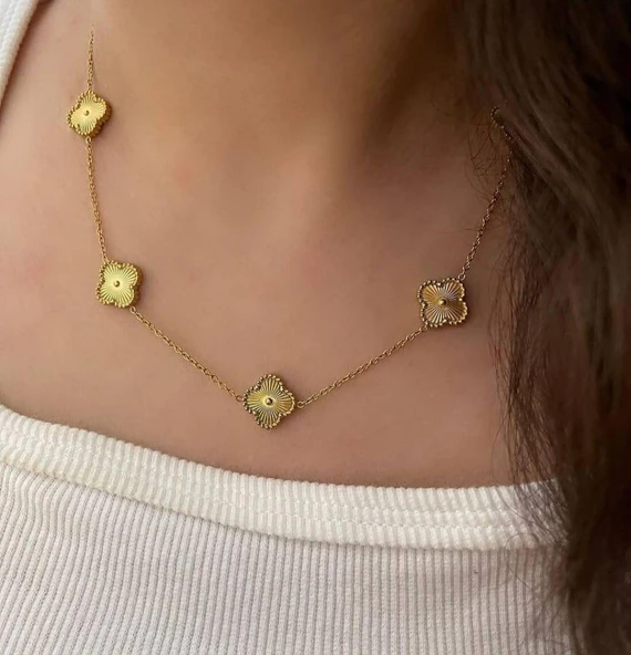 Günlük Gold Çelik Takı Seti - Resim 2