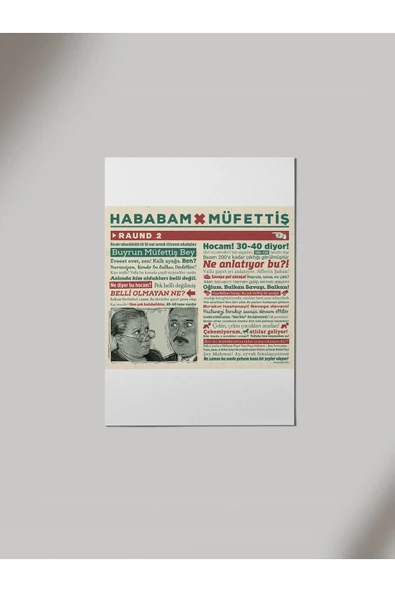 Panorama Ajans Hababam Müfettiş Raund2 Ahşap Poster Tablo ürün görseli 1