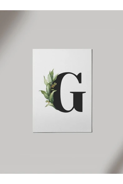 Panorama Ajans G Harfi Yeşil Yapraklı Ahşap Poster Tablo ürün görseli 1