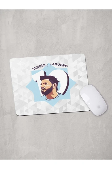 Panorama Ajans Sergio Aguero Portre Futbolcu Tasarımı Mouse Pad ürün görseli 1