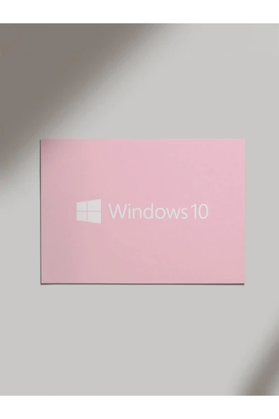 Panorama Ajans Windows 10 Pembe Pastel Bilgisayar Ahşap Poster Tablo ürün görseli