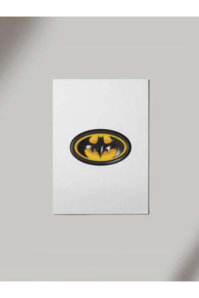 Panorama Ajans Dc Batman Hayraanlarına Yarasa Logo Sticker Ahşap Poster Tablo ürün görseli 1