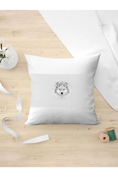 Panorama Ajans Wolf Kurt Minimal Tasarım Yastık Kılıfı ürün görseli 1