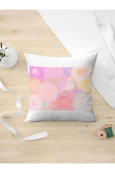 Panorama Ajans Pastel Dairesel Fırça Izleri Yastık Kılıfı ürün görseli 1