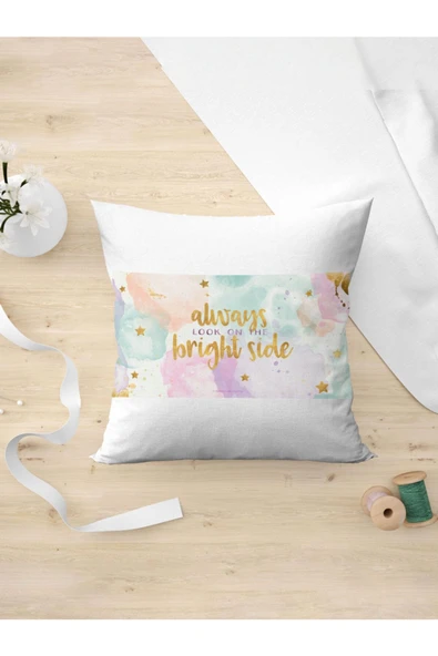 Panorama Ajans Pastel Renkler Motivasyon Motto Söz Tasarım Yastık Kılıfı ürün görseli 1