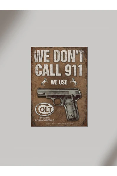 Panorama Ajans We Don't Call 911 Ahşap Poster Tablo ürün görseli 1