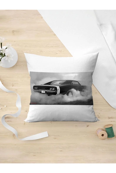 Panorama Ajans Dodge Charger Muscle Car Yastık Kılıfı ürün görseli 1