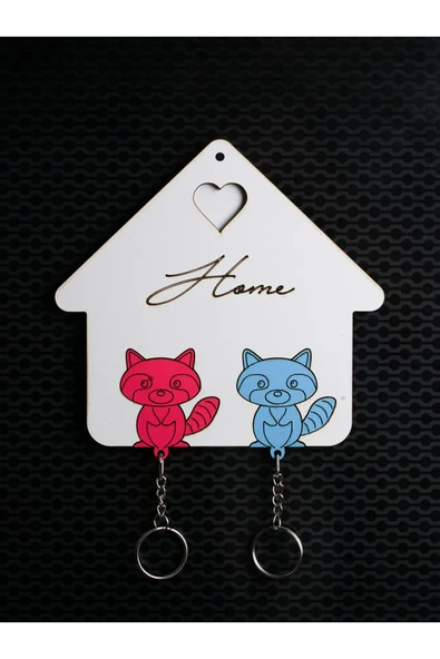 Panorama Ajans Ahşap Anahtar Askısı Ve Kedi Anahtarlık ürün görseli 1