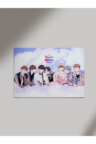 Panorama Ajans Anime Bts Kore Fan Ahşap Poster Tablo
