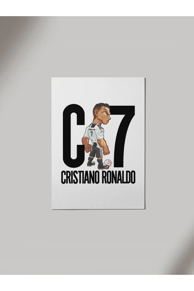 Panorama Ajans Cr7 Cristiano Ronaldo Minimal Futbolcu Tasarım Ahşap Poster Tablo ürün görseli 1