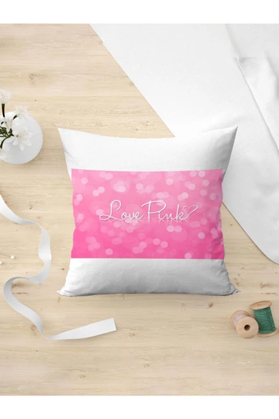 Panorama Ajans Love Pink Victoria Pembe Aşkı Yastık Kılıfı ürün görseli 1