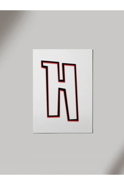 Panorama Ajans H Harfi Ahşap Poster Tablo