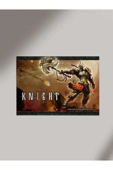 Panorama Ajans Knight Online Ntt Mmorpg Savaşçı Oyunculara Özel Ahşap Poster Tablo ürün görseli 1