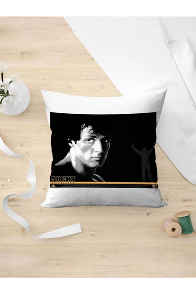 Panorama Ajans Rocky Balboa Sylvester Stallone Film Nostalji Yastık Kılıfı ürün görseli 1