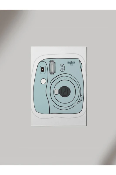 Panorama Ajans Blue Instax Minimal Tasarım Ahşap Poster Tablo ürün görseli 1