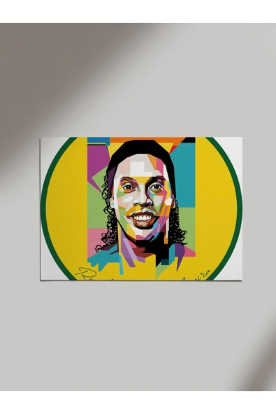 Panorama Ajans Ronaldinho Brezilya Milan Barcelona Efsane Futbolcu Ahşap Poster Tablo ürün görseli 1