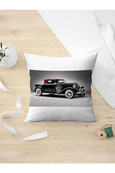 Panorama Ajans Rolls Royce Old Vintage Retro Araba Yastık Kılıfı ürün görseli 1