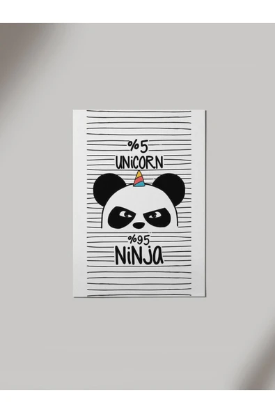 Panorama Ajans Ninja Unicorn Ahşap Poster Tablo ürün görseli 1