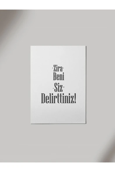 Panorama Ajans Beni Siz Delirttiniz Komik Sözlü Ahşap Poster Tablo ürün görseli 1