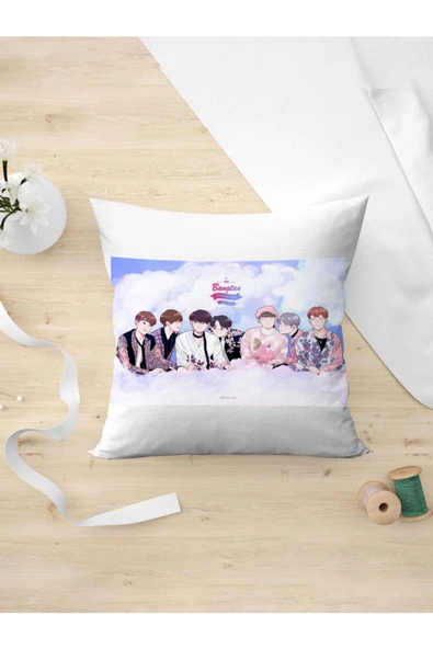 Panorama Ajans Anime Bts Kore Fan Yastık Kılıfı ürün görseli 1