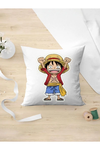 Panorama Ajans One Piece Anime Dizi Monkey D. Luffy Sticker Yastık Kılıfı ürün görseli 1