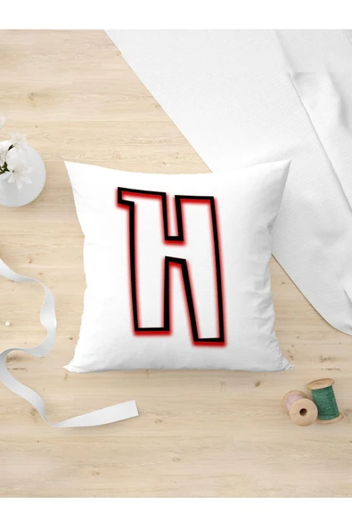 Panorama Ajans Neon Gölgeli H Harfi Arkadaşa Tasarım Yastık Kılıfı ürün görseli 1