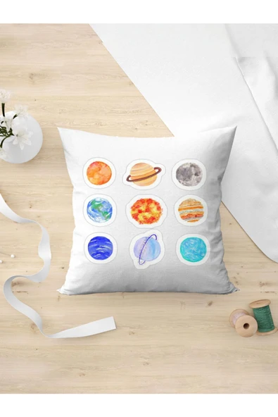 Panorama Ajans Tüm Gezegenler Sticker Yastık Kılıfı ürün görseli 1