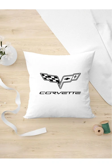 Panorama Ajans Chevrolet Corvette Araba Severlere Özel Hediye Tasarım Yastık Kılıfı ürün görseli 1