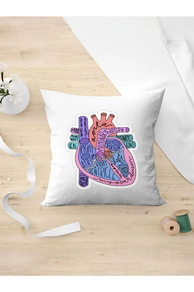 Panorama Ajans Sağlıkçı Sevgiliye Tatlı Kalp Tasarım Sticker Yastık Kılıfı ürün görseli 1