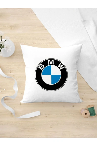 Panorama Ajans Bmw Logo Araba Severlere Hediyelik Tasarım Yastık Kılıfı ürün görseli 1