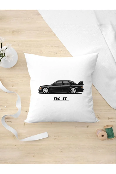 Panorama Ajans Evo Iki Araba Severlere Özel Tasarım Yastık Kılıfı ürün görseli 1