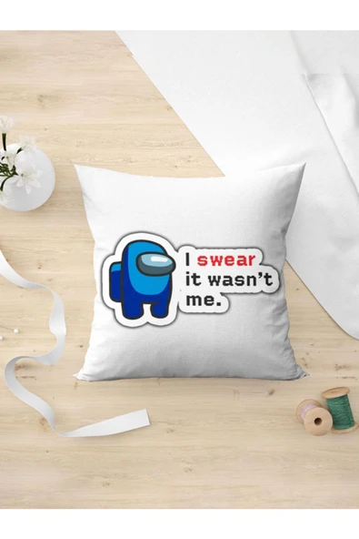 Panorama Ajans Among Us Severlere Ben Değildim Sözlü Sticker Yastık Kılıfı ürün görseli 1