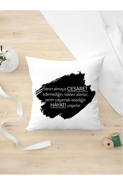 Panorama Ajans Motive Edici Arkadaşa Yakın Arkadaşa Hediye Özel Tasarım Yastık Kılıfı 2 ürün görseli 1