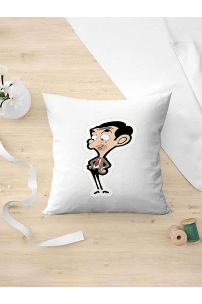 Panorama Ajans Mr. Been Severlere Cute Tasarım Sticker Yastık Kılıfı ürün görseli 1