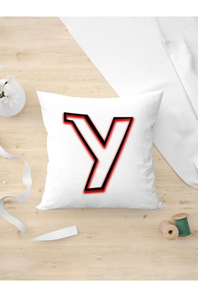 Panorama Ajans Neon Gölgeli Y Harfi Özel Tasarım Yastık Kılıfı ürün görseli 1