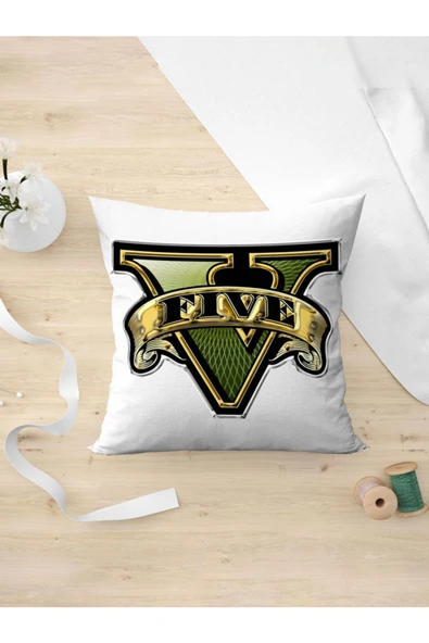 Panorama Ajans Gta Severlere Gta V Tasarım Logo Yastık Kılıfı ürün görseli 1