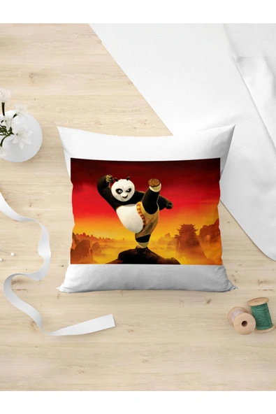 Panorama Ajans Kung Fu Panda Po Ninja Çizgi Film Çocuklara Yastık Kılıfı ürün görseli 1