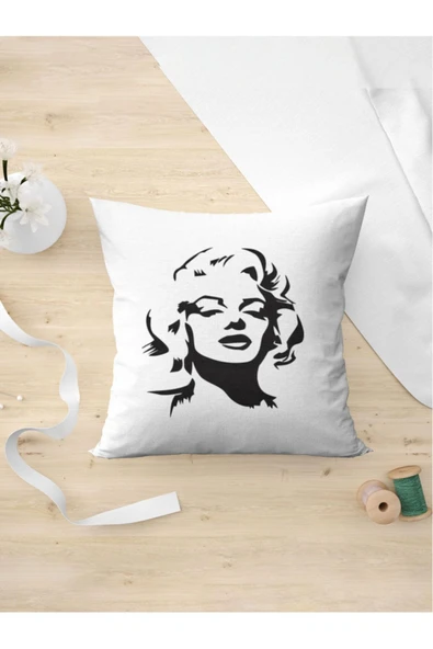 Panorama Ajans Marilyn Monroe Portre Tasarımı Yastık Kılıfı ürün görseli 1