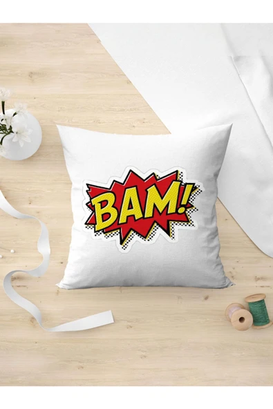 Panorama Ajans Çizgifilm Efekti Bam! Sticker Yastık Kılıfı ürün görseli 1