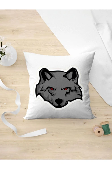 Panorama Ajans Hayvanseverlere Kurt Sticker Tasarım Yastık Kılıfı ürün görseli 1