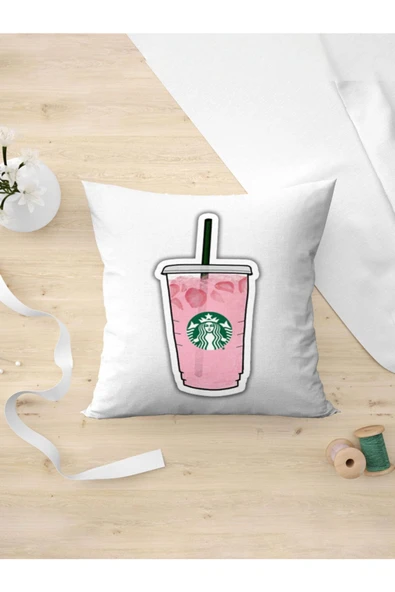Panorama Ajans Starbucks Smoothie Seven Arkadaşa Sevgiliye Sticker Yastık Kılıfı ürün görseli 1