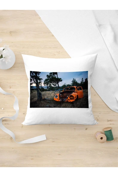 Panorama Ajans Eski Hurda Vosvos Vintage Tasarım Sevenlere Tasarım Yastık Kılıfı ürün görseli 1