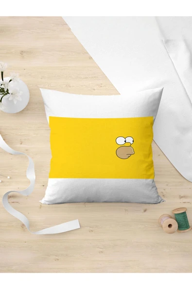 Panorama Ajans Simpson Sarı Minimal Yastık Kılıfı ürün görseli 1