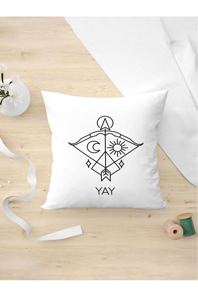 Panorama Ajans Burç Severlere Kişiye Ve Arkadaşa Hediyelik Yay Tasarım Yastık Kılıfı ürün görseli