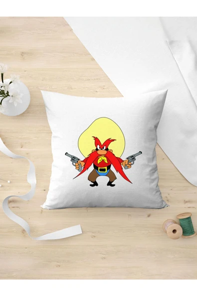 Panorama Ajans Yosemite Sam Bugs Bunny Yastık Kılıfı ürün görseli 1