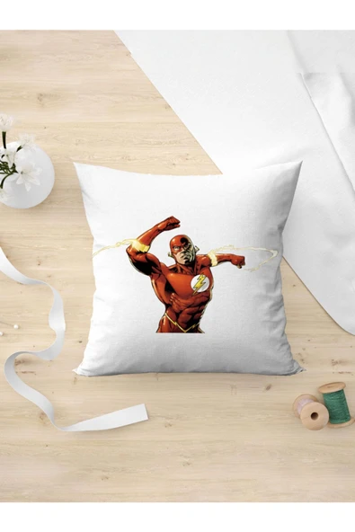 Panorama Ajans Dc Flaş Hızlı Runner Süper Kahraman Hero Yastık Kılıfı ürün görseli 1