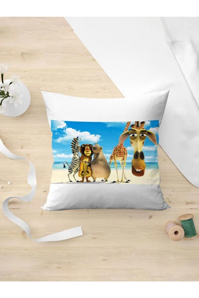 Panorama Ajans Madagaskar Hayvanlar Alemi Aslan Alex Animasyon Yastık Kılıfı ürün görseli 1