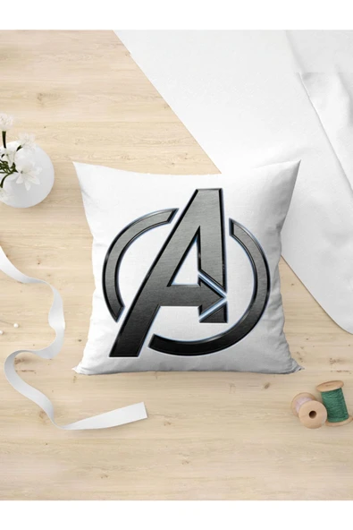 Panorama Ajans Avengers Marvel Logo Süper Kahraman Yastık Kılıfı ürün görseli 1